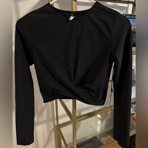 Black long sleeve dry fit top
